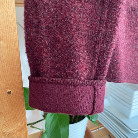 Eileen Fisher Burgundy Red Lambswool Blend Jacket Blazer - Picture 7 of 15